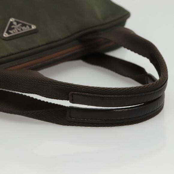 PRADA Hand Bag Nylon Khaki Silver - Picture 7 of 13